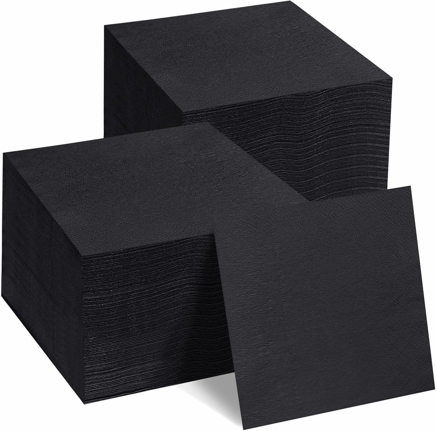 Lechay 2-Ply Black Cocktail Napkins - 200 Pack