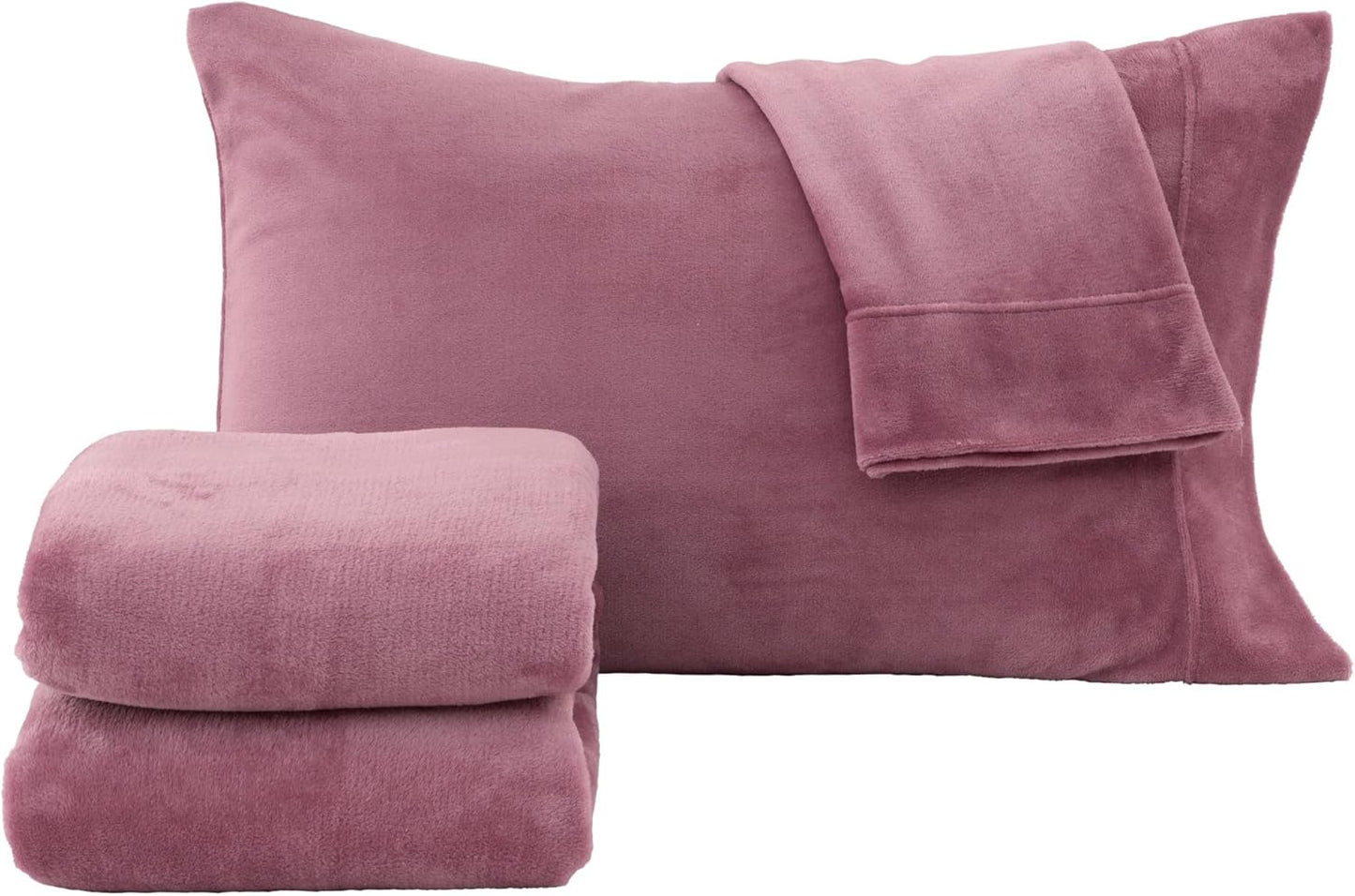 Luxurious Velvet Plush Micro Fleece Twin Size Sheet Set