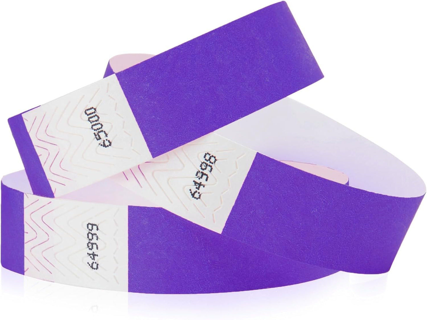 10,000 Waterproof Purple Tyvek Wristbands for Events - Durable