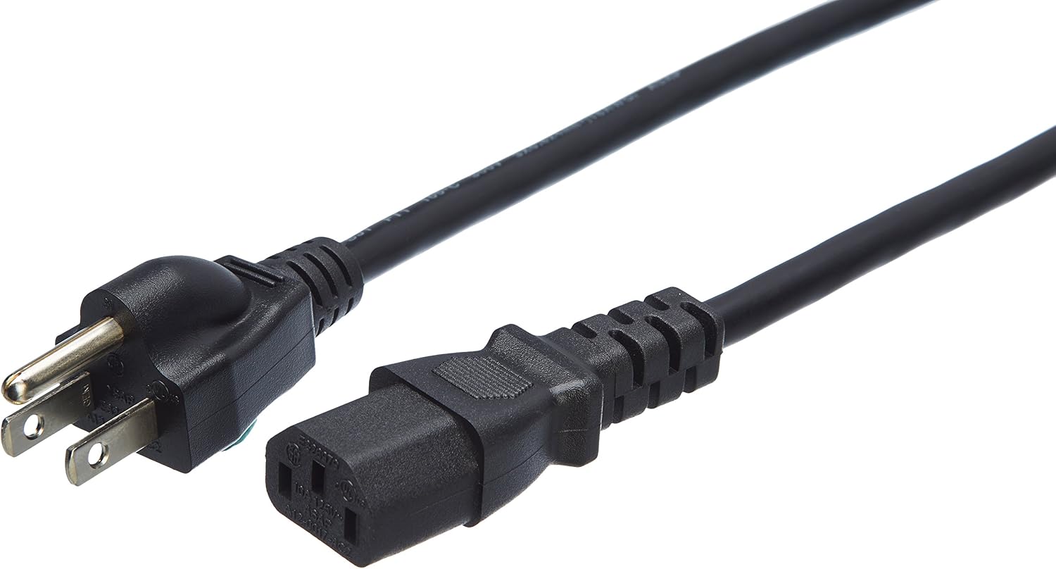 Universal Power Cords for Monitors and PCs - 15 ft, 24 Count