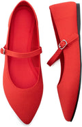 Pointed Toe Flats Knit Ballet Flat Shoes for Women - Comfortable foot