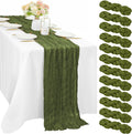 Olive Green Cheesecloth Table Runner 10ft (35 x 120 in) - Pack of 12