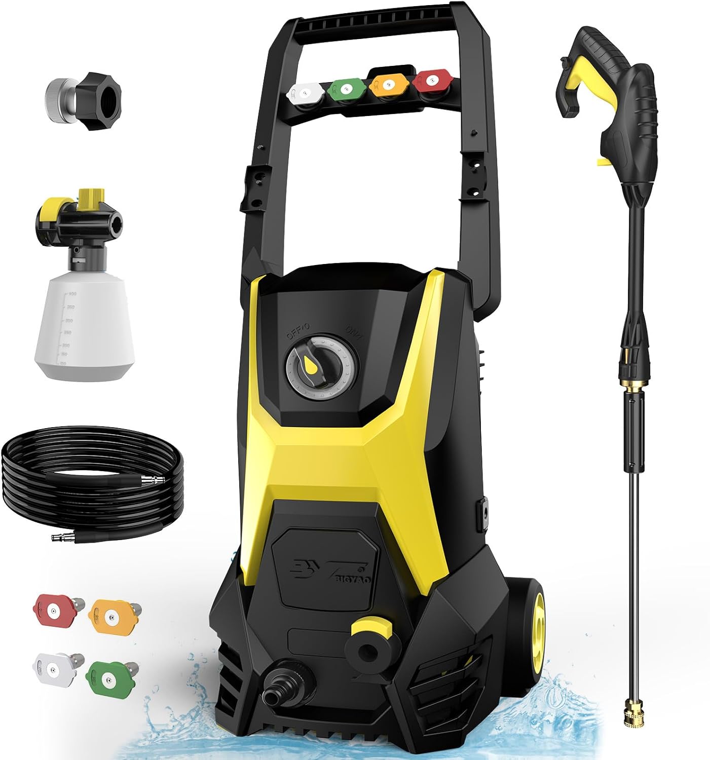 DECOKTOOL Electric Pressure Washer: 4800PSI Power, Ultimate Cleaning Performance!