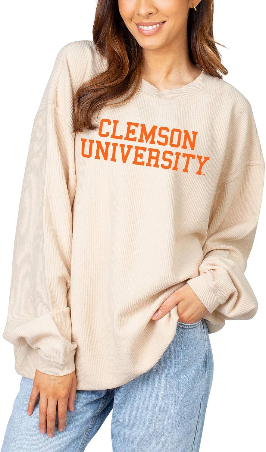 Chicka-D NCAA Womens Corded Crew Pullover Sweatshirt Review