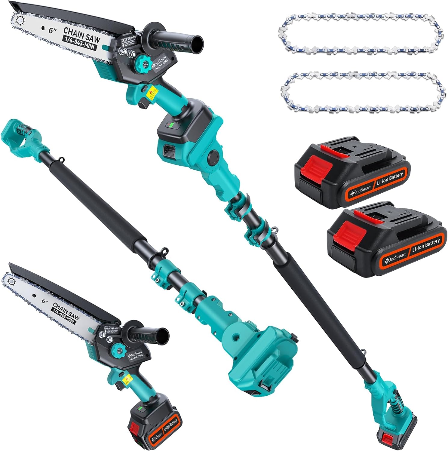 Cordless Pole Saw and Mini Chainsaw for Effortless Tree Trimming