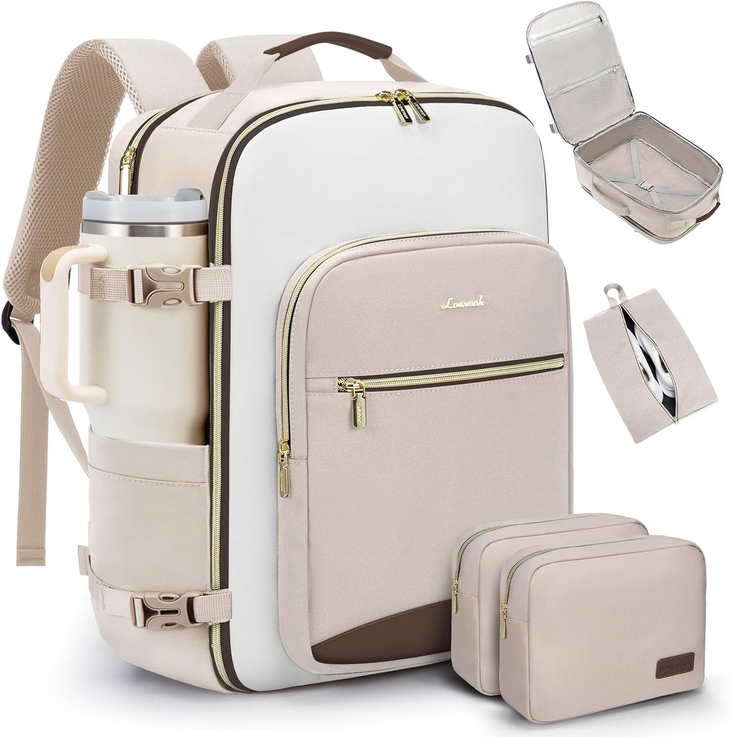 LOVEVOOK 40L Travel Backpack for Women & Men - Airline Approved