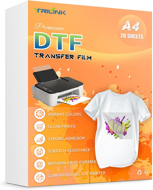 Premium TRILINK DTF Transfer Paper - Vibrant Sublimation Prints!