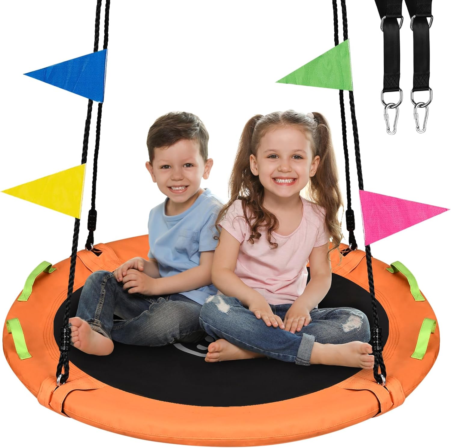 Tree Swing for Kids, 40 Inch Saucer Swing with 900lbs Capacity