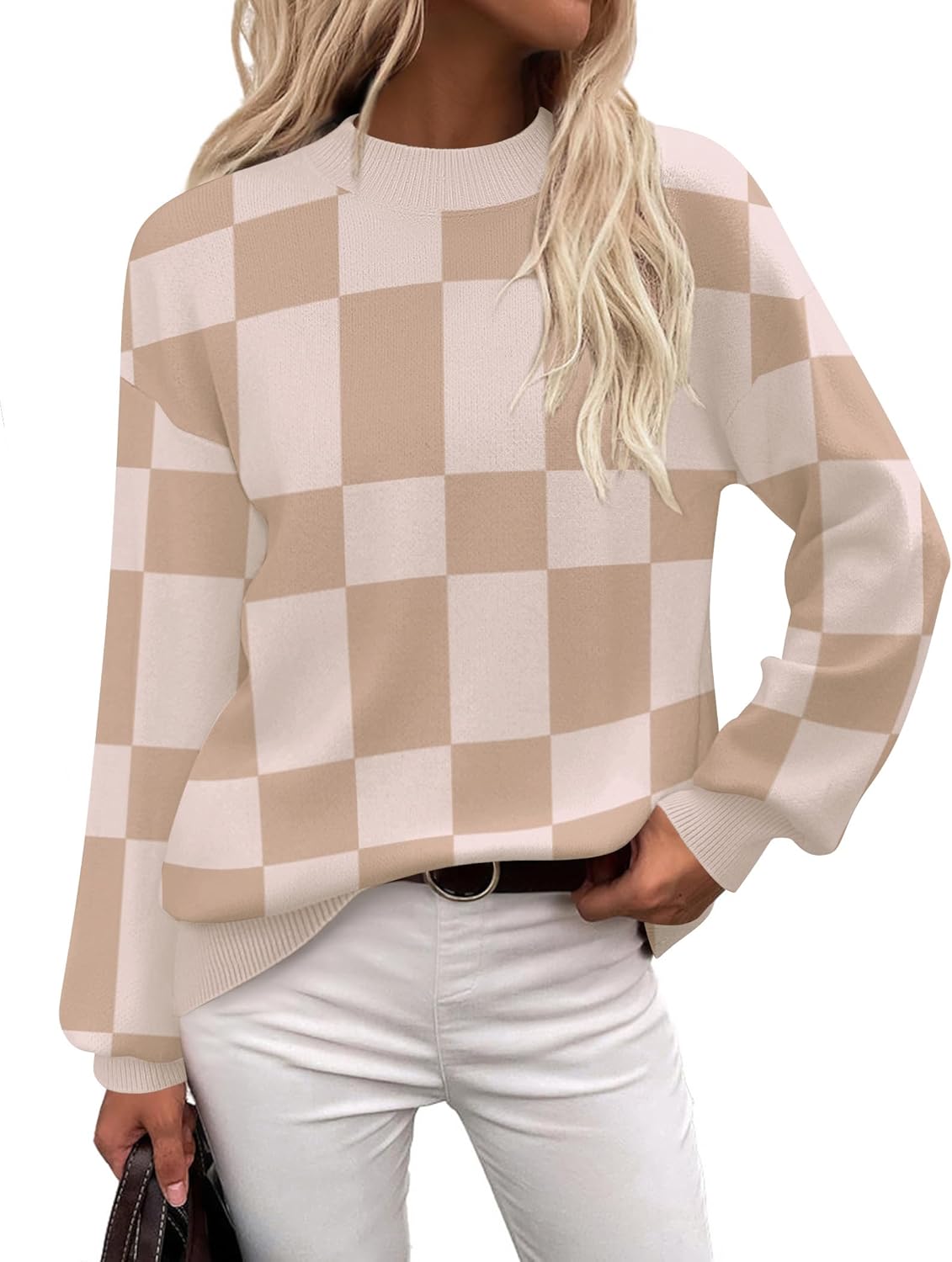 Trendy Long Sleeve Turtleneck Pullover Sweater for Women