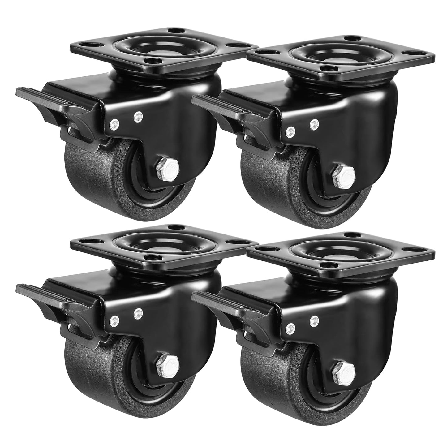 Heavy Duty 3-inch Caster Wheels with Brake for Industrial Use