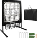 9 Hole Pitching Net with Strike Zone - Height Adjustable Practice