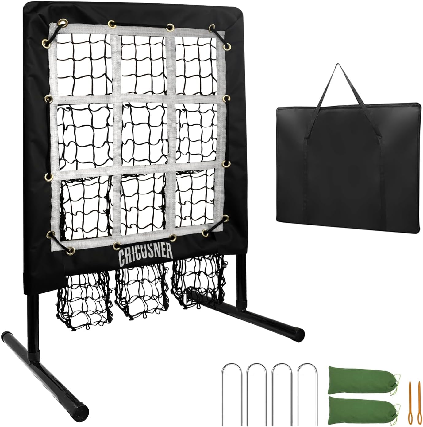 9 Hole Pitching Net for Baseball & Softball Training Equipment