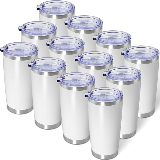 20oz Stainless Steel Tumblers with Lid for Hot and Cold Drinks