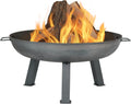 Sunnydaze 30-Inch Cast Iron Heavy-Duty Fire Pit - Portable Gathering
