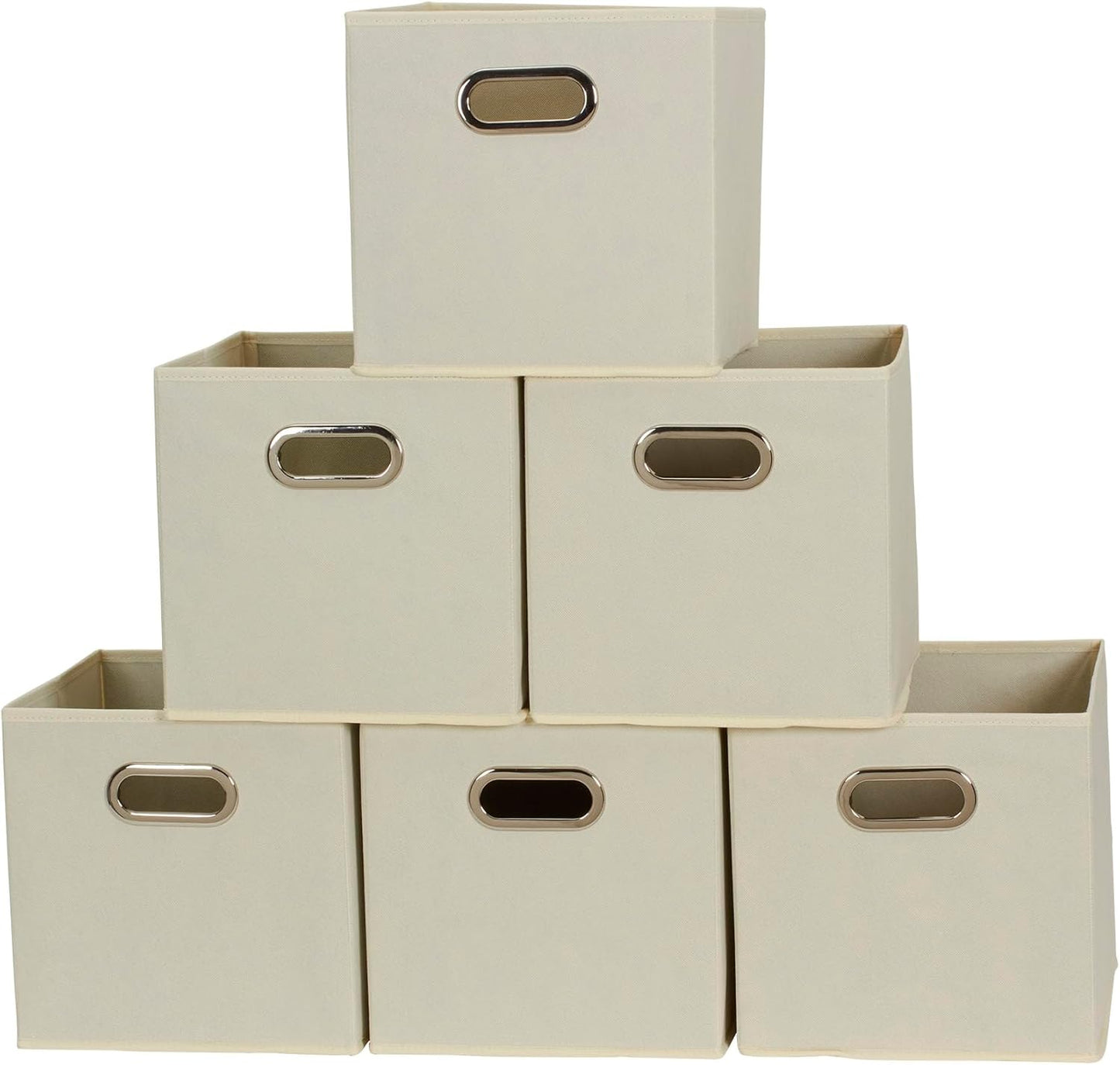 Foldable Fabric Storage Bins Set of 6 for Organizing Spaces