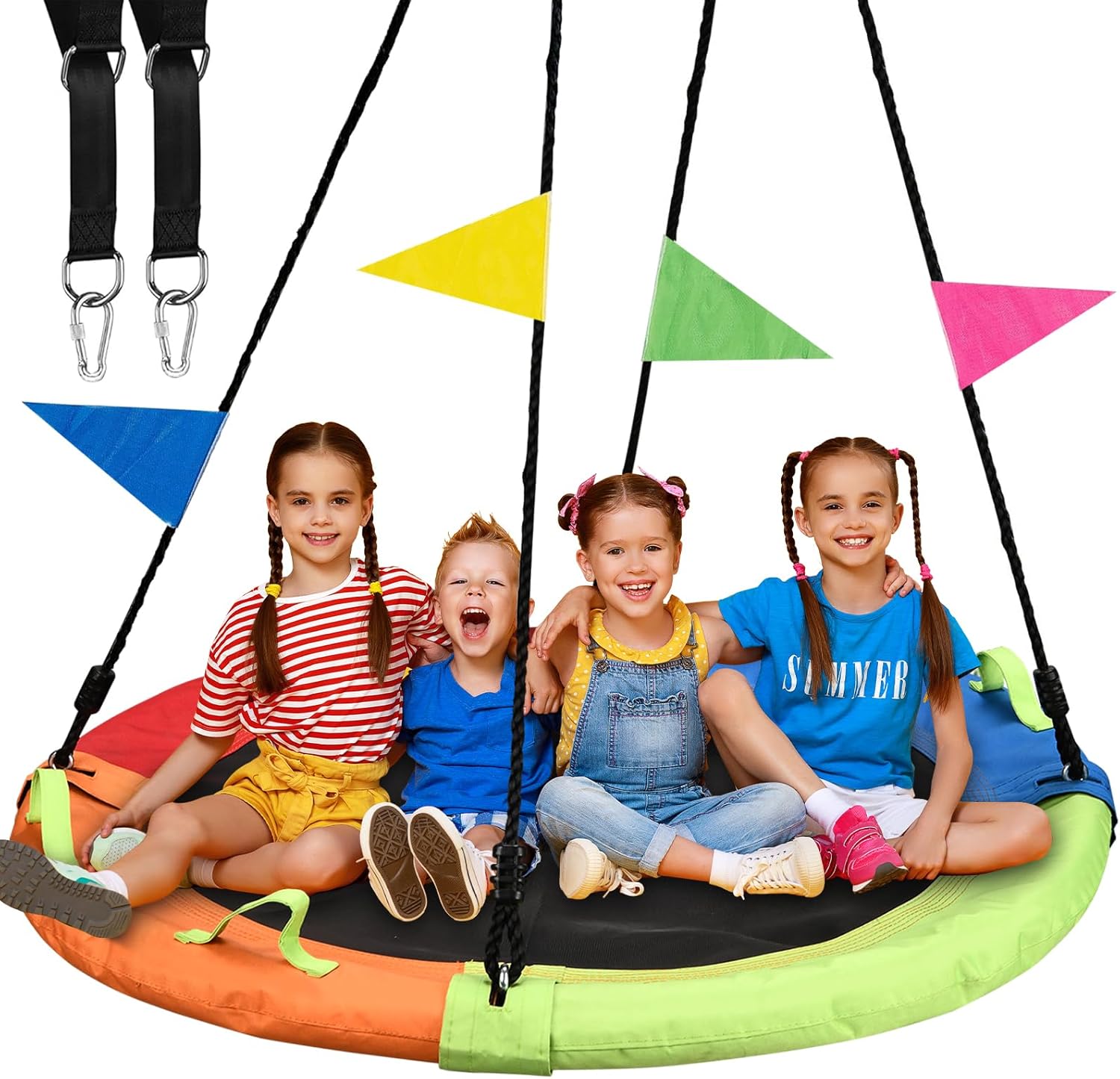 Tree Swing Saucer Swing 60 Inch Large for Family Fun Outdoors