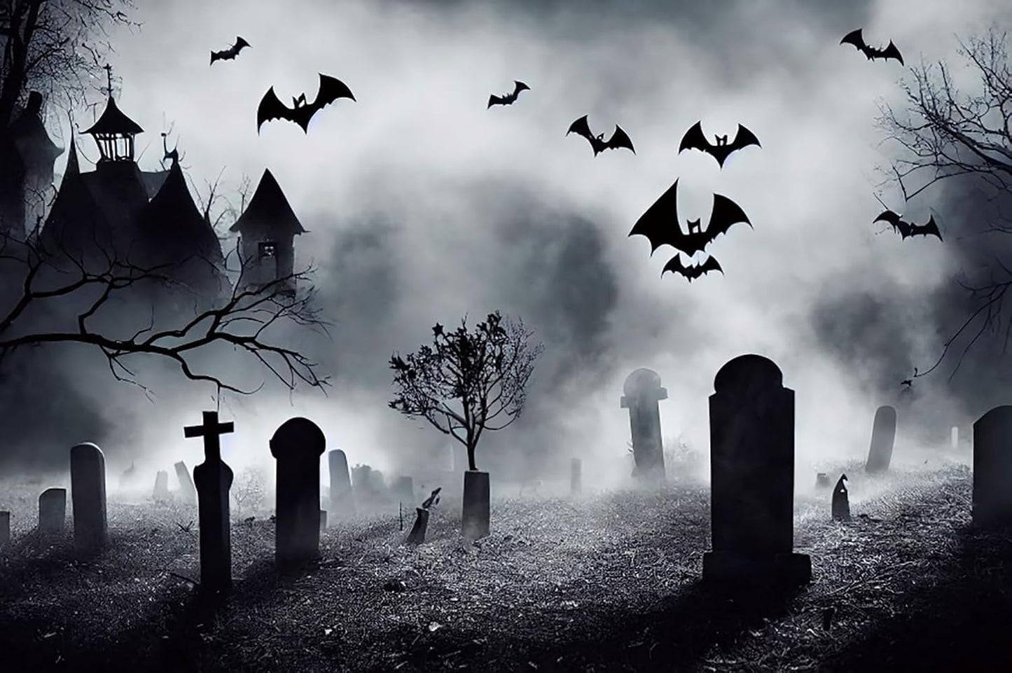 10x8ft Halloween Backdrop for Scary Party Photography Decor