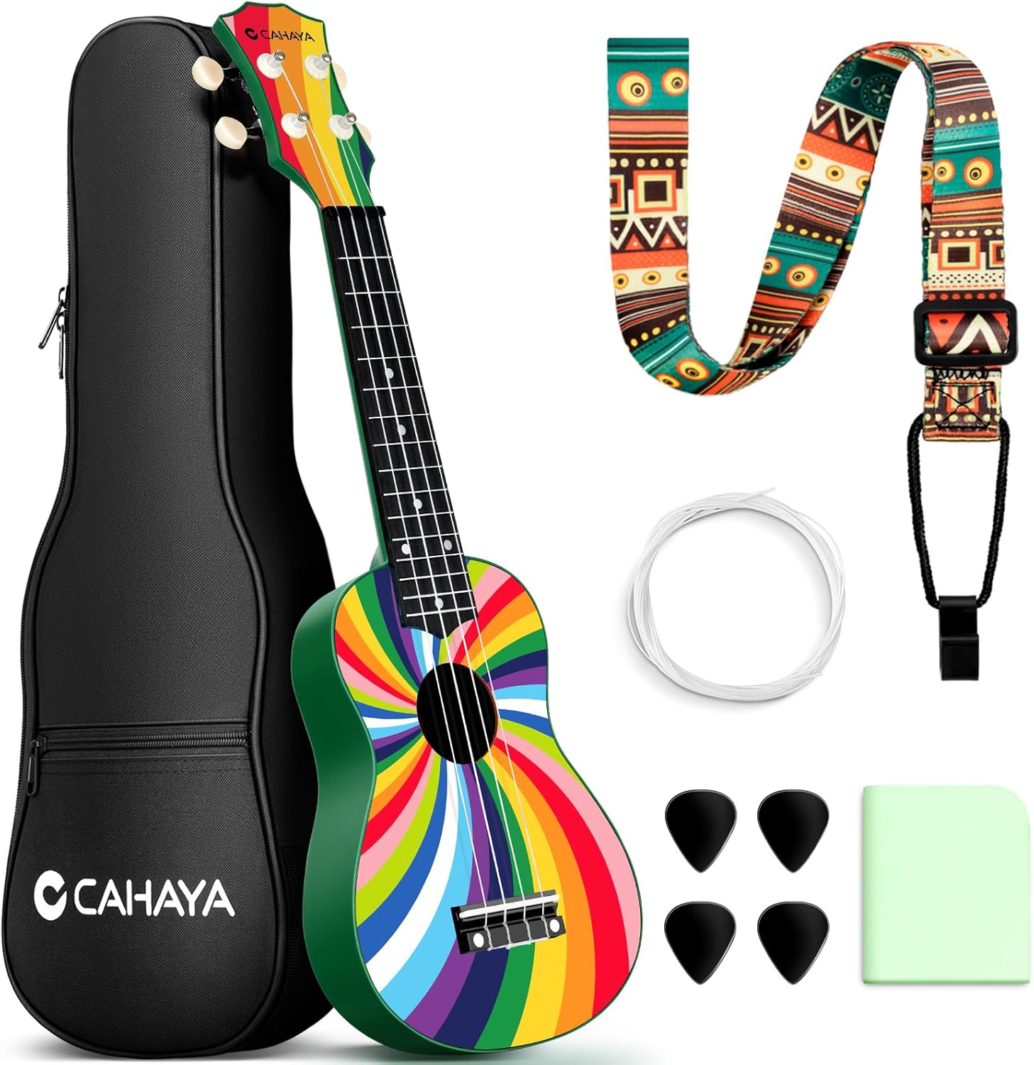 CAHAYA Soprano Ukulele Beginner Kit: Perfect 21-Inch Gift