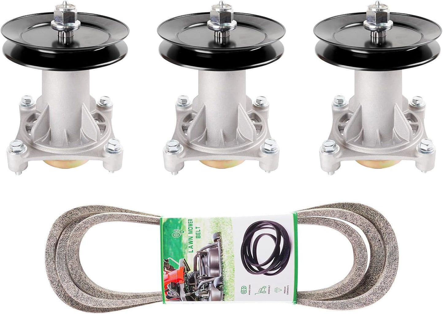 Mower Deck Rebuild Kit with Spindles and Pulleys for Craftsman