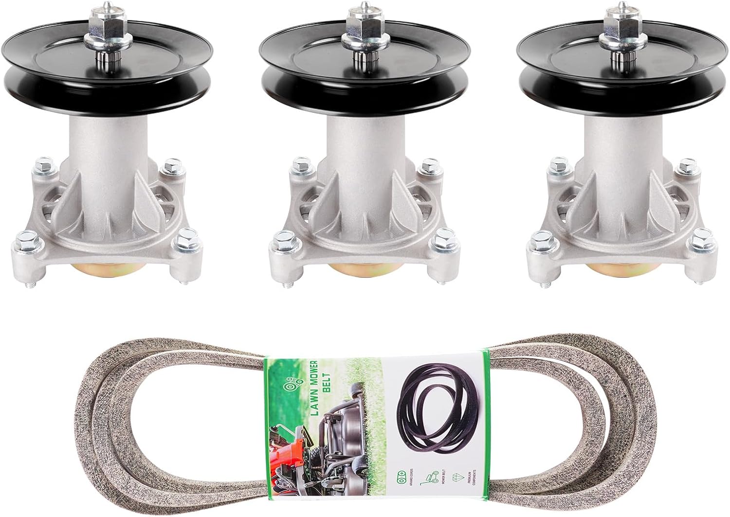 Mower Deck Rebuild Kit with Spindles and Pulleys for Craftsman