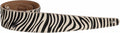 Nefelibata Guitar Strap 2.5in Zebra Print Horsehair Leather