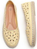 HEAWISH Womens Ballet Flat Daisy Round Toe Slip On - Comfortable form