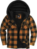 ZITY Kids Sherpa Lined Plaid Flannel Jacket - Warm Zip Hoodie