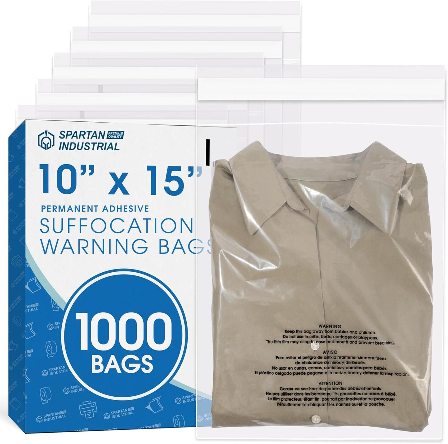 Self Seal Clear Poly Bags 10 X 15 for T Shirts Packaging