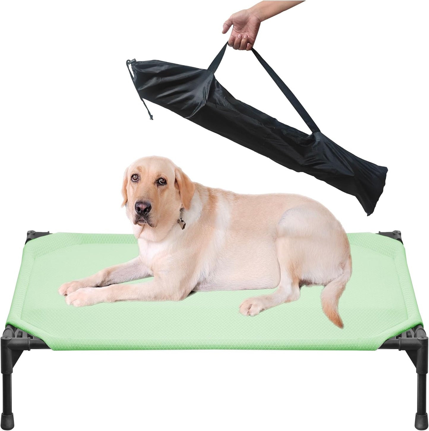Soft Mesh Elevated Pet Bed for Large Medium Dogs Outdoor Use