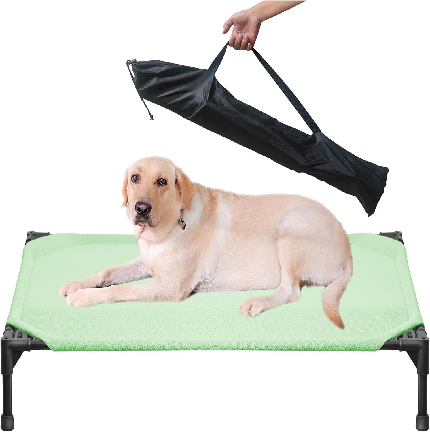 Soft Mesh Elevated Pet Bed for Large Medium Dogs Outdoor Use