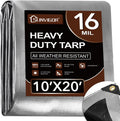 Tarp 10x20FT Heavy Duty 16Mil Waterproof Tarp - Extra Tough Protection