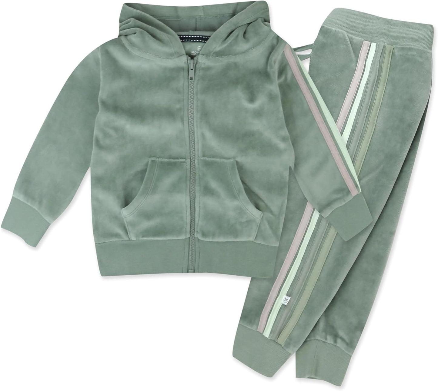 HonestBaby Velour Pullover Hoodie and Jogger Set for Kids
