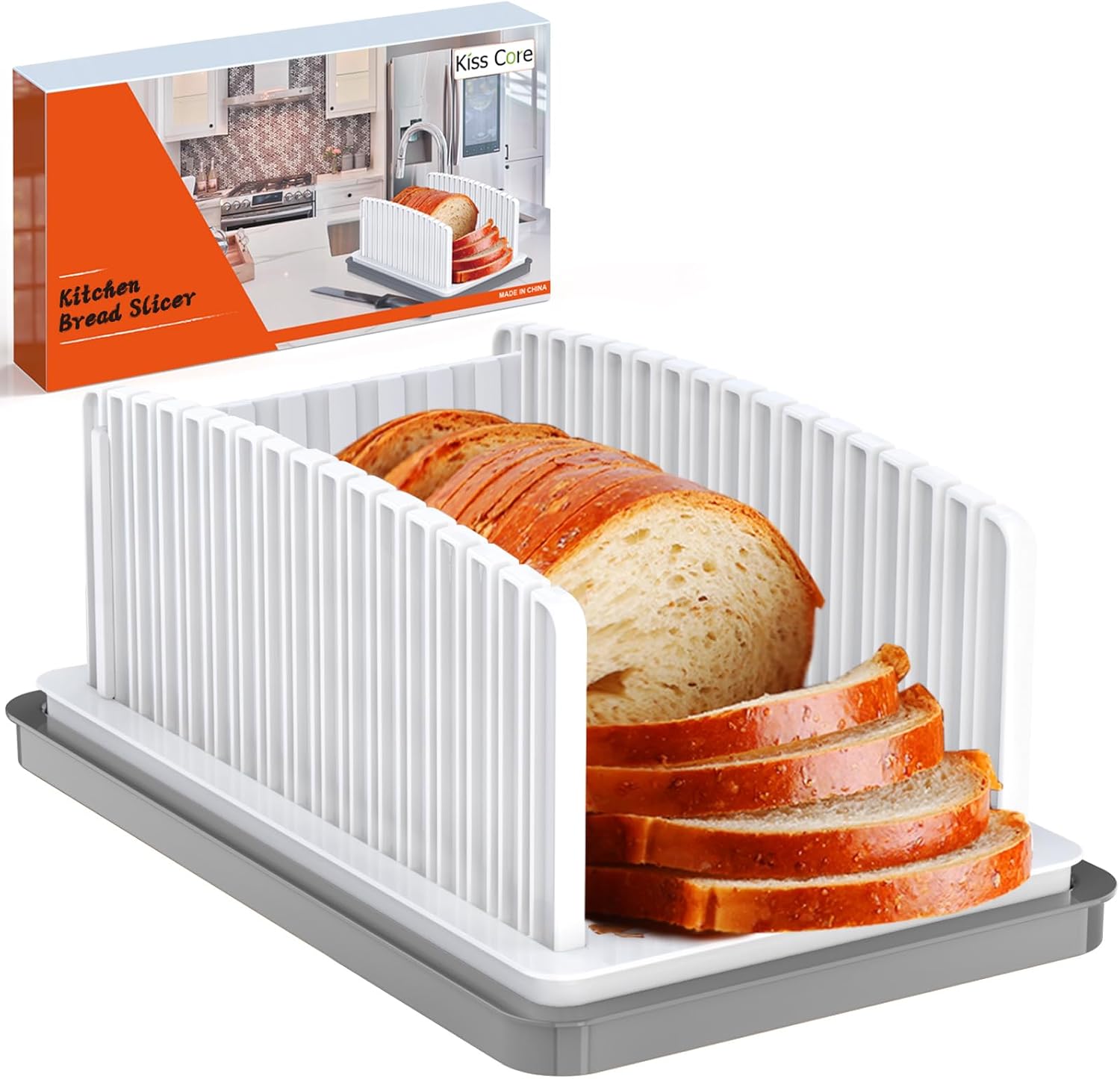 Adjustable Bread Slicer - Perfectly Uniform Slices