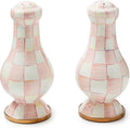 MACKENZIE-CHILDS Enamel Salt and Pepper Shakers - Rosy Check Set