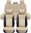 Leather Car Seat Cover Full Set Universal Fit - Durable Protection