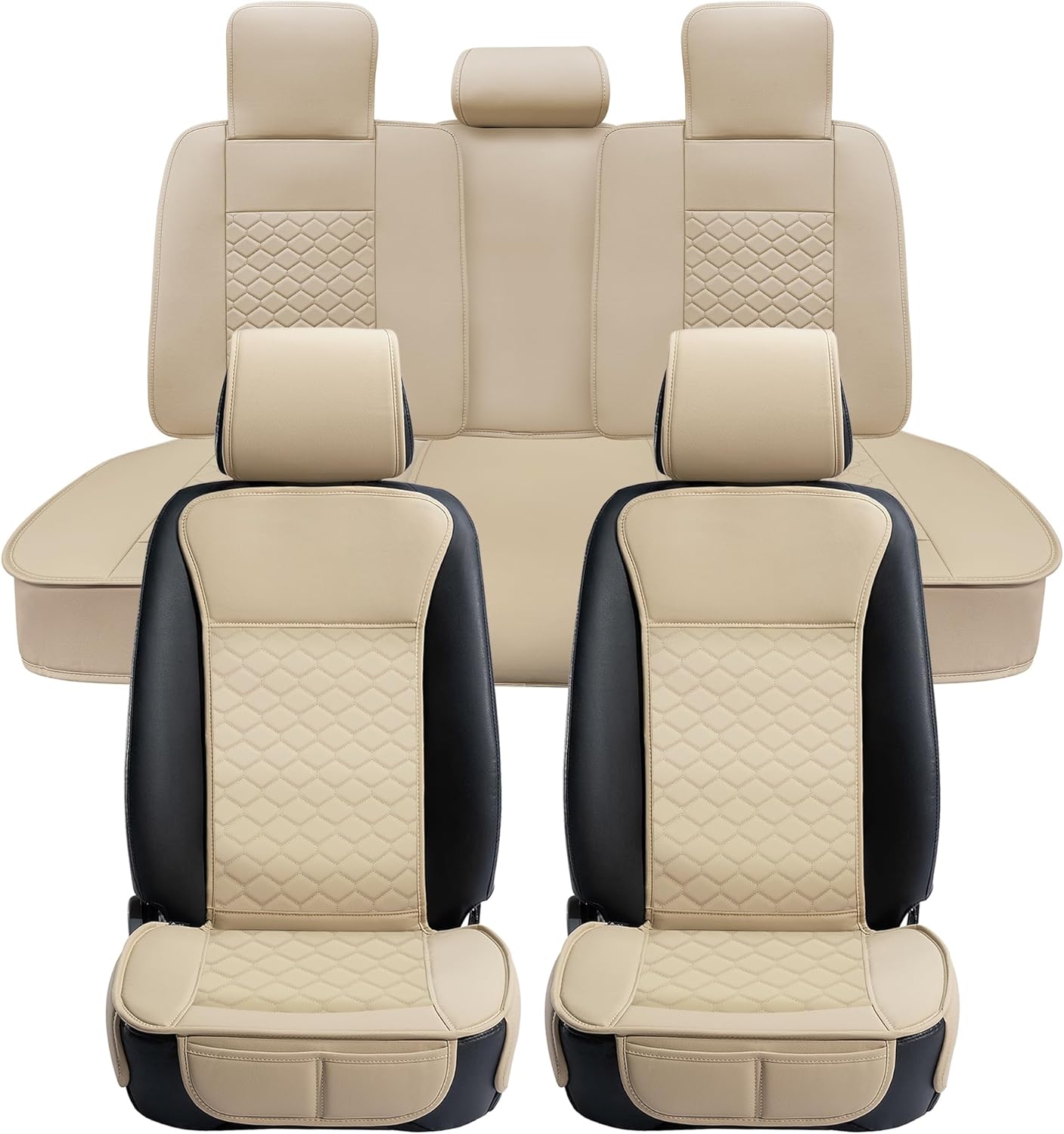 Elantrip Car Seat Cover Full Set Leather Protector for SUVs