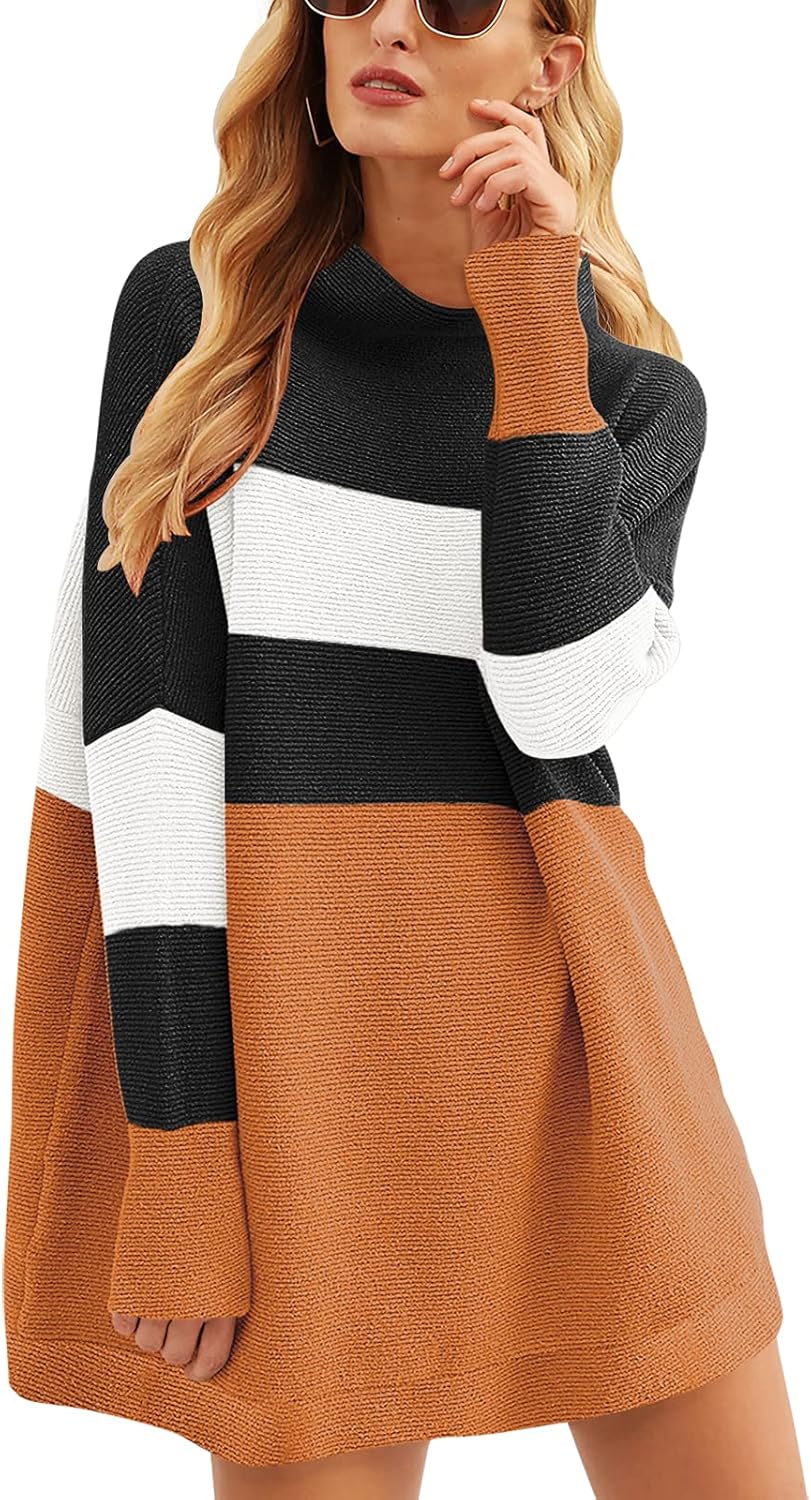 Oversized Casual Turtleneck Sweater for Women - Cozy Fall Style