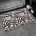 Diatomaceous Earth Bath Mat - Black and White Zebra Print