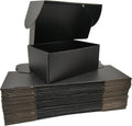 Small Black Shipping Boxes 9x6x4 in Pack of 25 - Sleek, Sturdy Mailers
