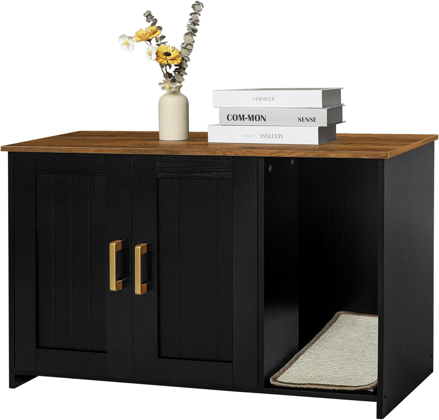 DWANTON Litter Box Enclosure: Stylish Cat Furniture Solution