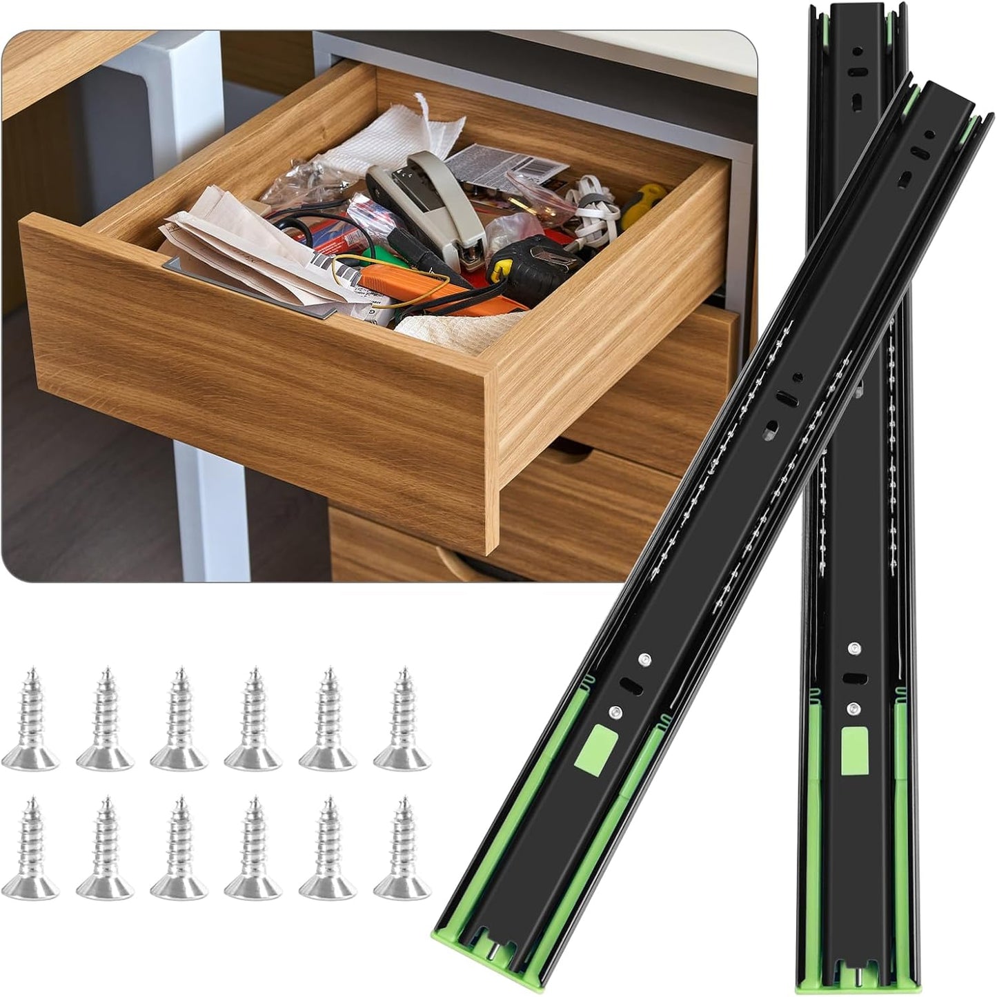 14 Inch Soft Close Drawer Slides for Heavy Duty Cabinets