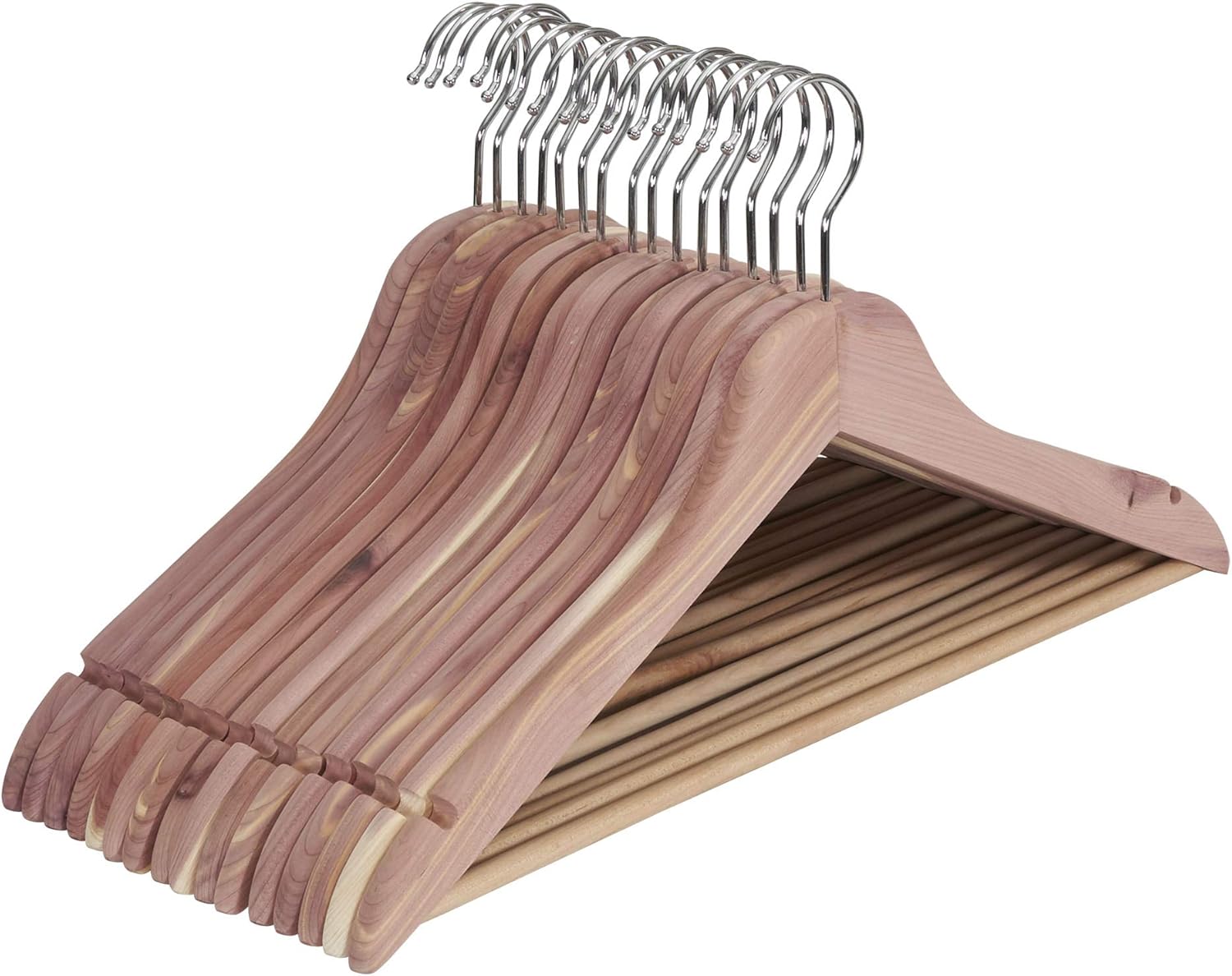 CedarFresh Red Cedar Wood Clothes Hangers - Set of 4 for Closet