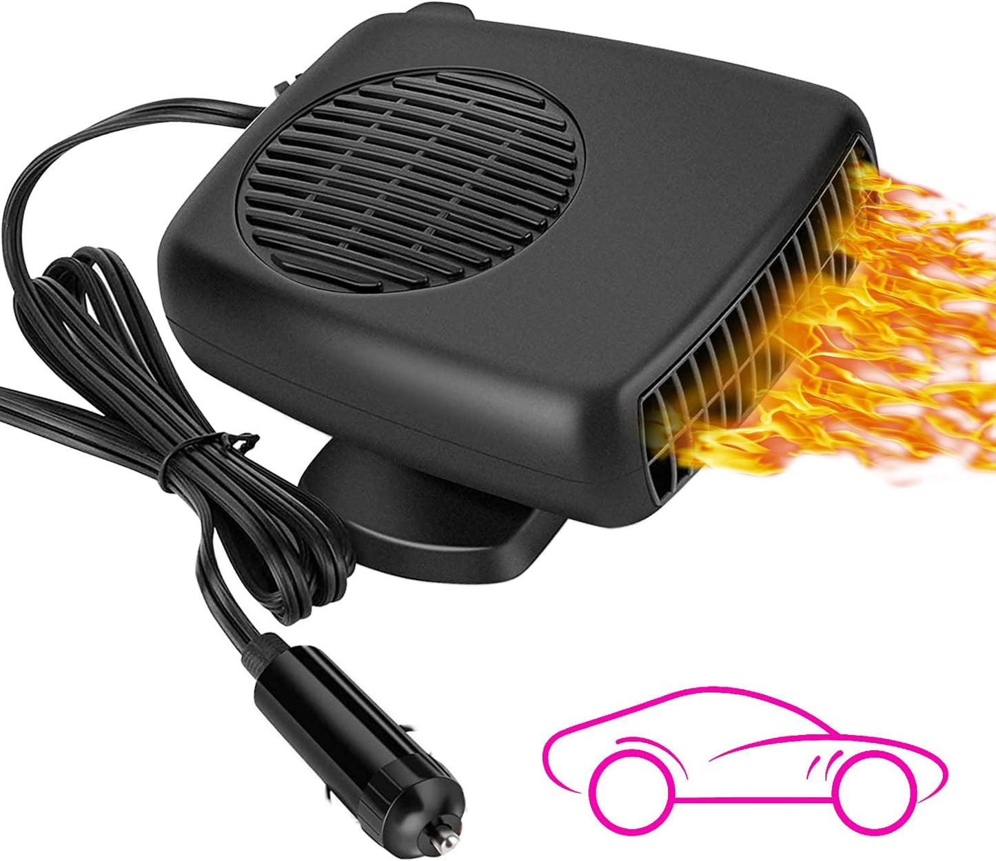 Portable 12V Car Heater for Winter - Fast Defrosting