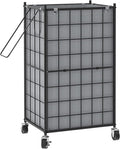 Laundry Hamper with Wheels 100L Rolling Wire Frame - Removable Bag