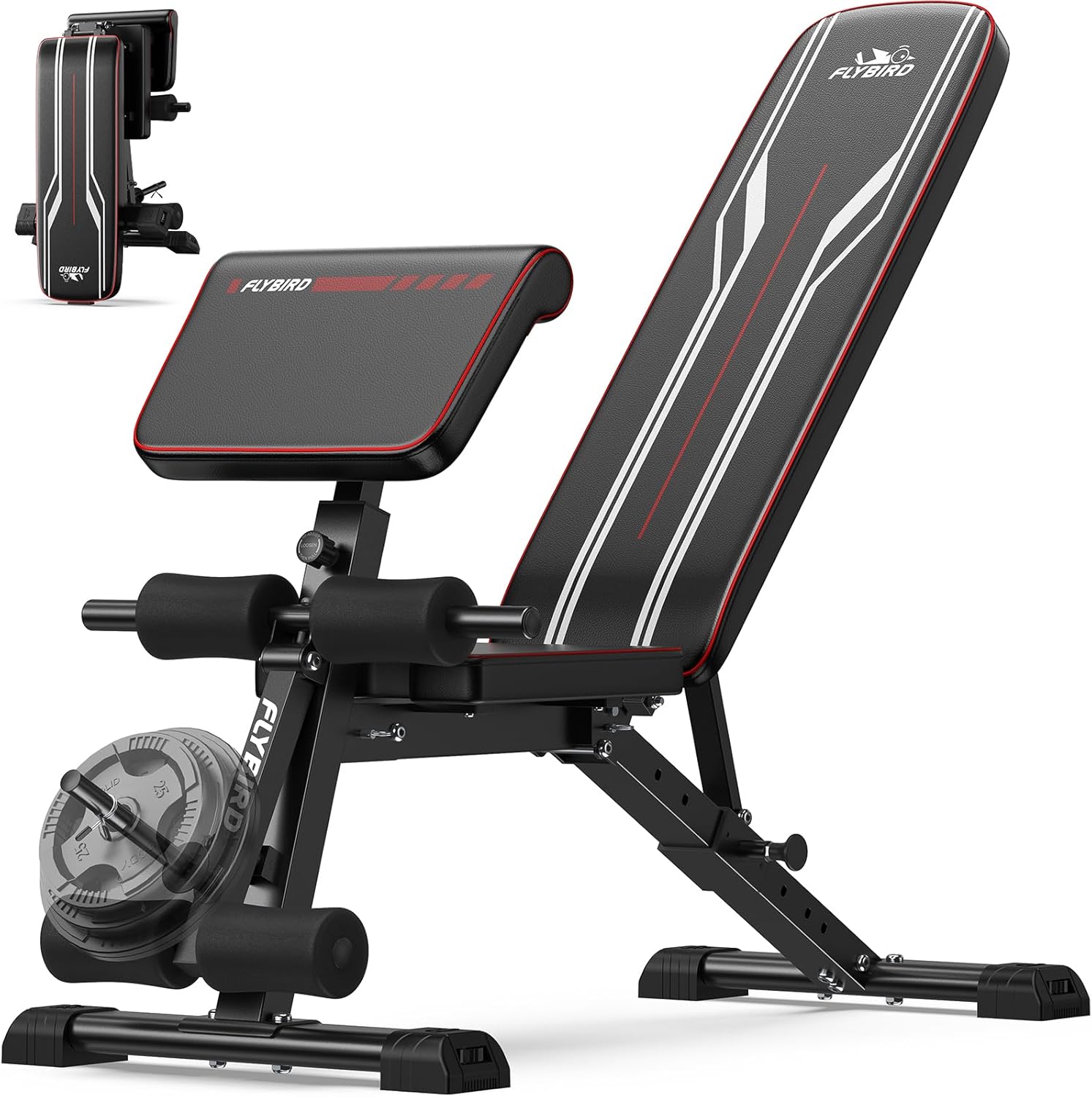 FLYBIRD 3 in 1 Adjustable Weight Bench for Full Body Workout