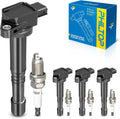 PHILTOP Ignition Coil Pack and Iridium Spark Plugs Set of 4 - Reliable