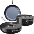 Nuwave Essential Series 5PC Ceramic Cookware Set - PFAS-Free Nonstick