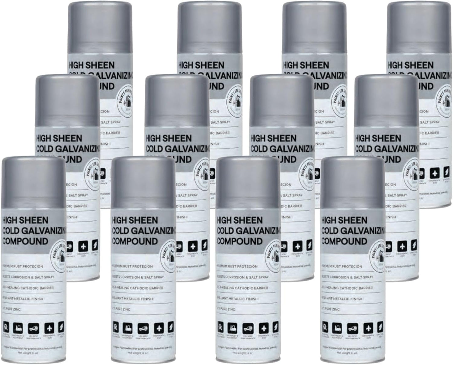 High Sheen Cold Galvanizing Aerosol for Industrial Metal Use