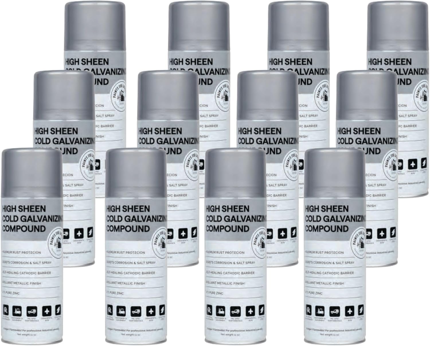High Sheen Cold Galvanizing Aerosol for Industrial Metal Use