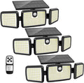 Solar Lights Outdoor 3 Head Motion Lights - 2500LM Bright Outdoor LED